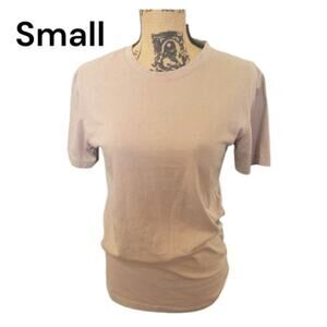 Small Urban Outfitters Basic Tan Short Sleeve T-shirt